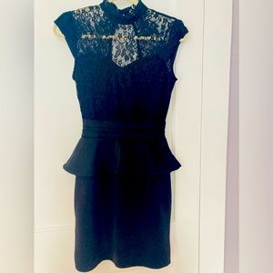Flattering cocktail pencil dress. Peplum/Ruffle waist design.